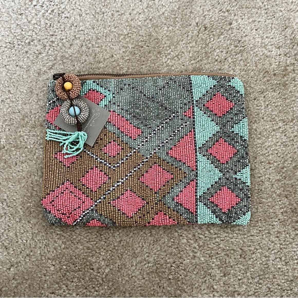 Anthropologie Beaded Pouch NWT - Picture 1 of 3
